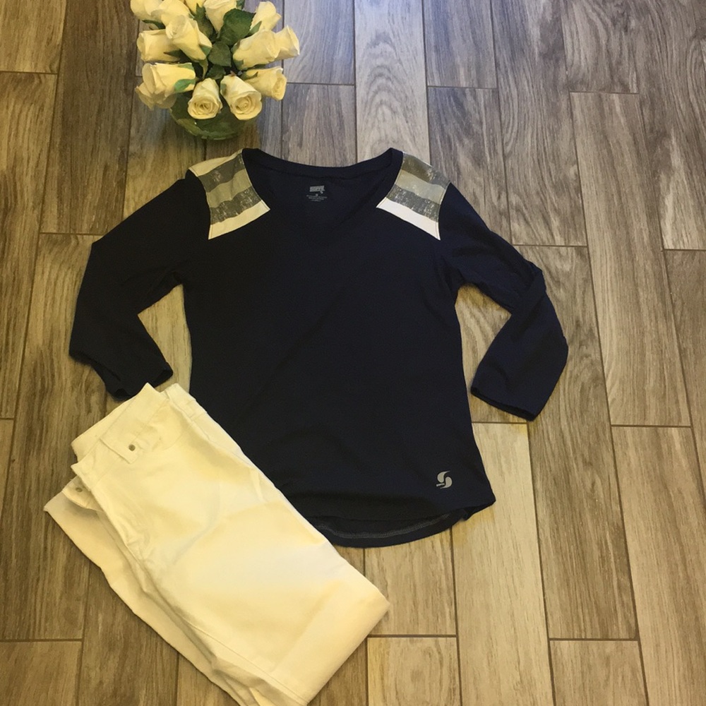 Blue striped casual Tee
